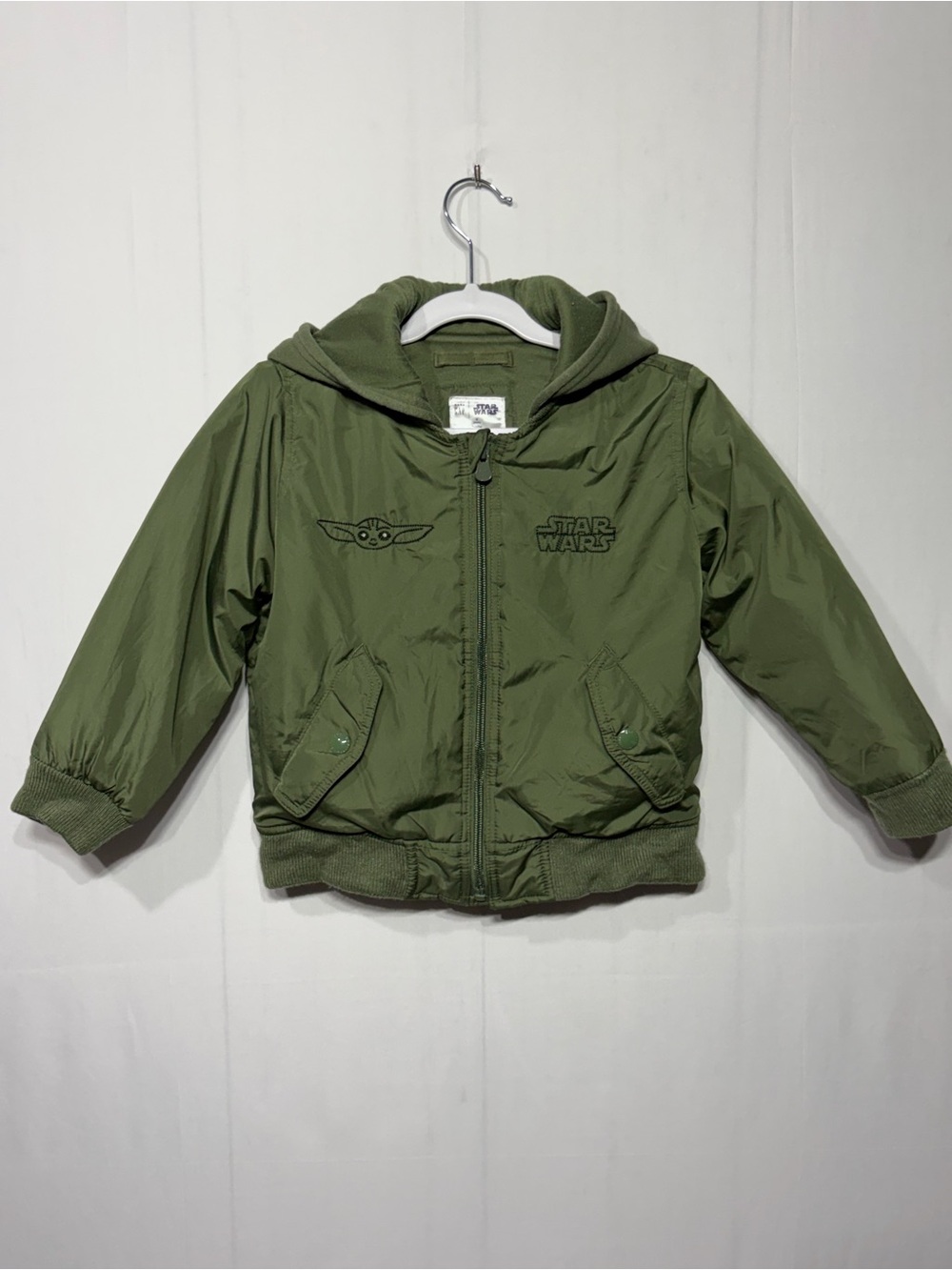 GAP x Star Wars Hooded Puffer Jacket with Yoda Ears